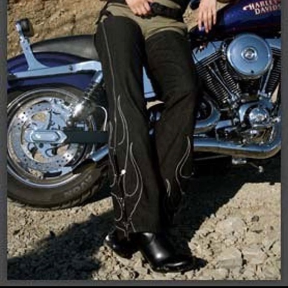 Women’s Denim Motorcycle Chaps - Picture 2 of 7